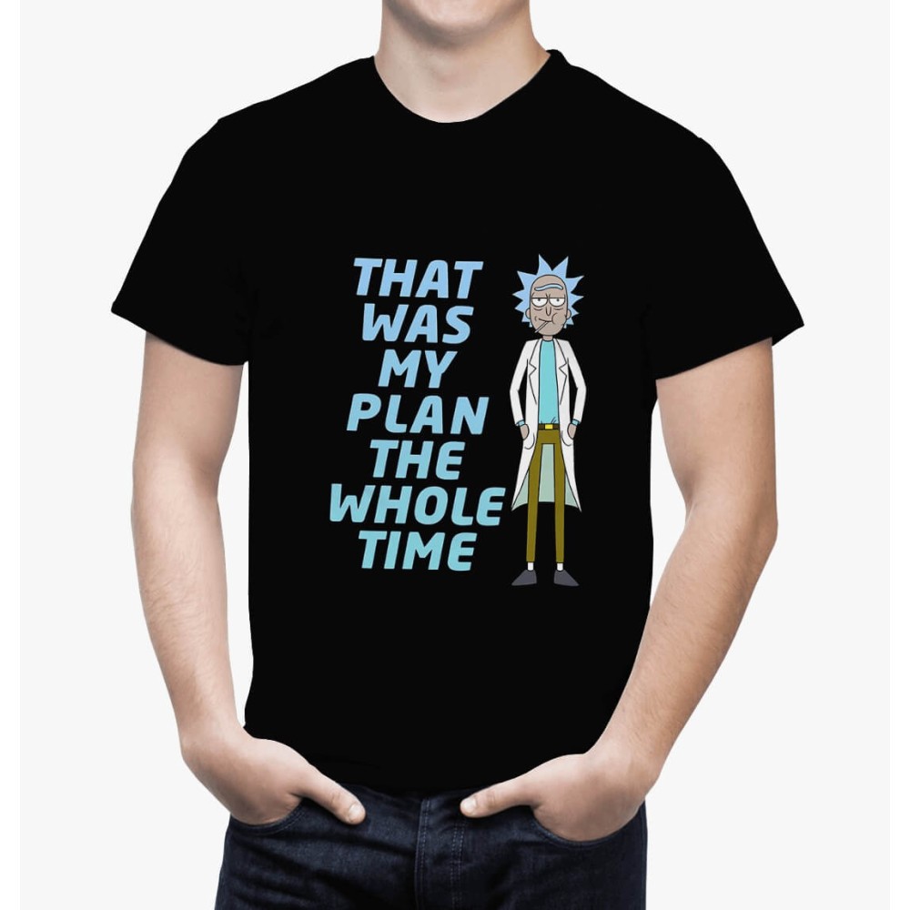 חולצת ריק ומורטי Rick Plan שחורה חולצת ריק ומורטי Rick Plan שחורה